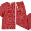 Petit Bateau Clementine Pigiama Donna Cotone Amaranto/Marshmallow-2