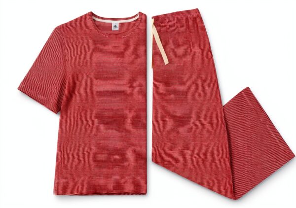 Petit Bateau Clementine Pigiama Donna Cotone Amaranto/Marshmallow-2