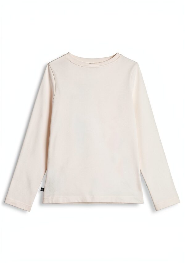Maglietta bambina Petit Bateau T-shirt cotone elastico colore Latte-1