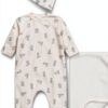 Body Petit Bateau A0aut Regalo Unisex 0-24 mesi Bianco/Grigio-1