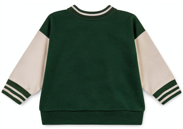 Cappotto bambino Petit Bateau Camarade Evergreen/Milk 6-24 mesi-1