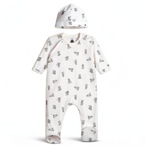 Body Petit Bateau A0aut Regalo Unisex 0-24 mesi Bianco/Grigio-0