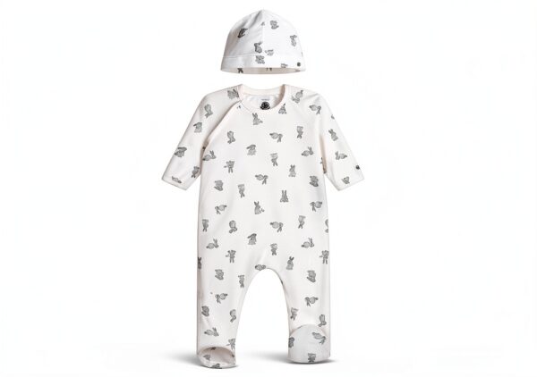 Body Petit Bateau A0aut Regalo Unisex 0-24 mesi Bianco/Grigio-0
