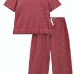 Petit Bateau Clementine Pigiama Donna Cotone Amaranto/Marshmallow-0