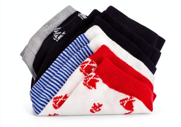 Petit Bateau calze bambini in cotone barche, set 5 paia 31-34-1