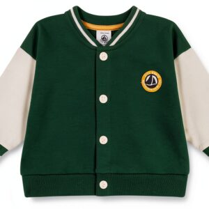Cappotto bambino Petit Bateau Camarade Evergreen/Milk 6-24 mesi-0