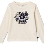 Maglietta bambina Petit Bateau T-shirt cotone elastico colore Latte-0