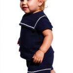 Petit Bateau Body e Shorts Blu 0-24 mesi - Set 2 pezzi A0CKW-0