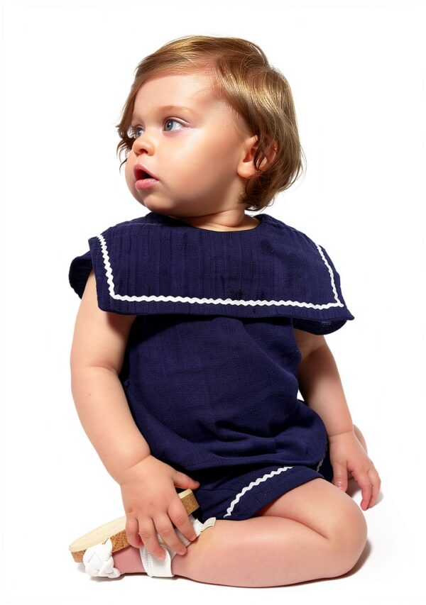 Petit Bateau Body e Shorts Blu 0-24 mesi - Set 2 pezzi A0CKW-2