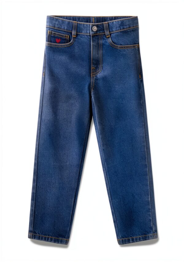 Petit Bateau Pantaloni Denim Medio per Bambine 6-12 anni Comfort Stile-2