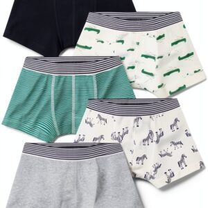 Boxer per bambini Petit Bateau in cotone stampato animali-0
