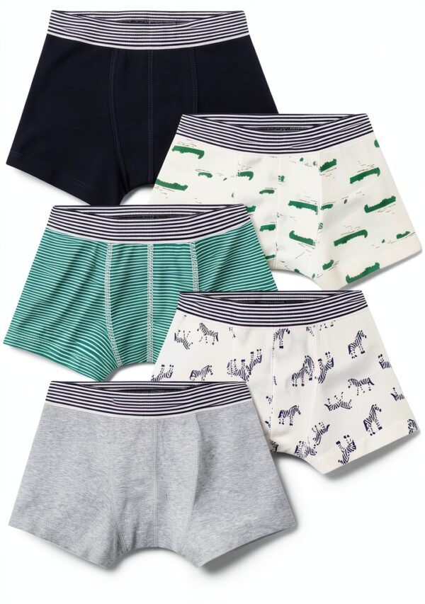 Boxer per bambini Petit Bateau in cotone stampato animali-0