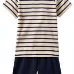 Petit Bateau Pigiama 2 pezzi 16 anni Marshmallow Blu Smoking cotone-0