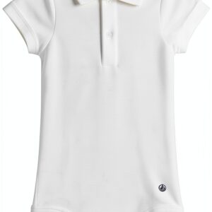 Body Petit Bateau A09zh Manica Corta Collo Polo Bimbo 0-24 Marshmallow-0