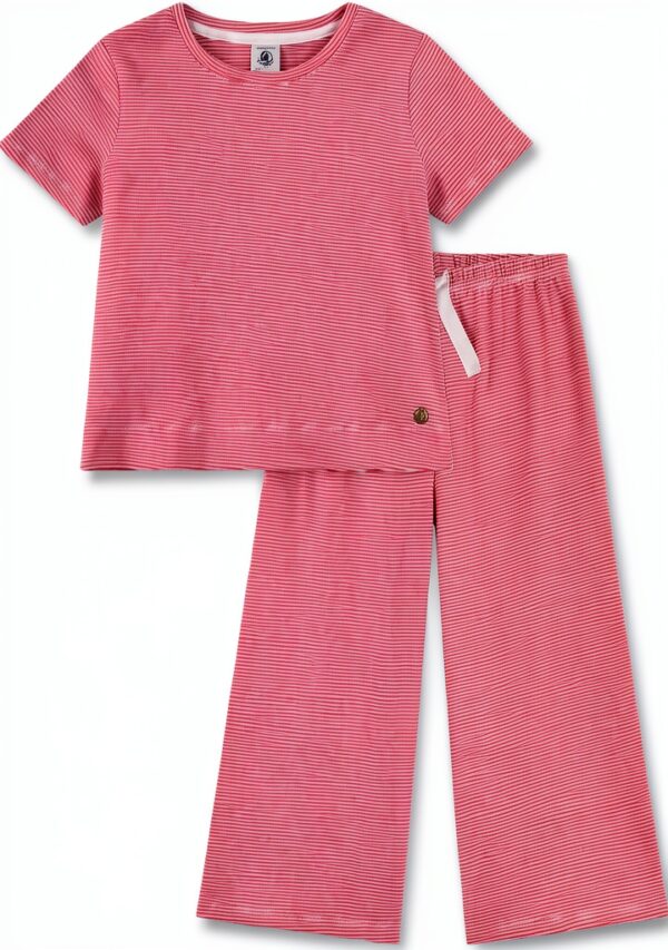 Petit Bateau Camicia Notte Peonia/Marshmallow per Bambine 2-12-0