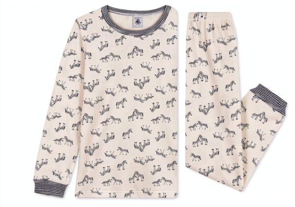 Pigiama Bambino Petit Bateau in Velluto Zebra, Modello A0DRZ, Colore-3