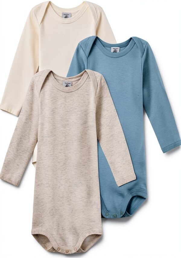 Body a maniche lunghe Petit Bateau modello A0BG200, 0-24 mesi-0