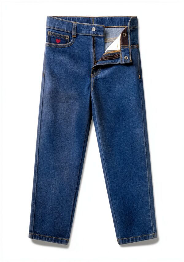 Petit Bateau Pantaloni Denim Medio per Bambine 6-12 anni Comfort Stile-3
