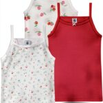 Petit Bateau Camicia con Bretelle per Bambine A0D3T – Set da 3 Taglie-0