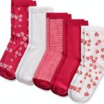 Calzini per bambini Petit Bateau 5 paia cotone fiori 23-26-0