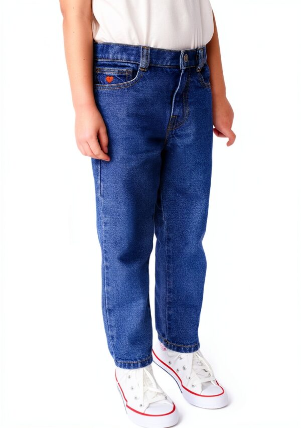 Petit Bateau Pantaloni Denim Medio per Bambine 6-12 anni Comfort Stile-0
