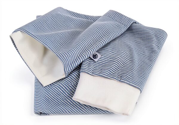 Petit Bateau Pigiama Donna a coste 1x1, colore Adriatic Marshmallow-3