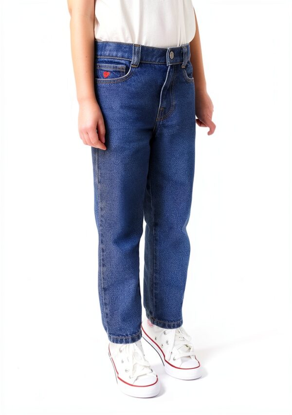 Petit Bateau Pantaloni Denim Medio per Bambine 6-12 anni Comfort Stile-1
