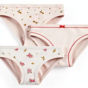 Petit Bateau Mutandine Giorno per Bambine, Set di 3 con Stampa-0