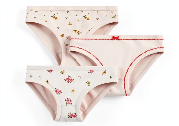 Petit Bateau Mutandine Giorno per Bambine, Set di 3 con Stampa-0