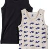 Petit Bateau A0dag Canotte Bambini e Ragazzi (Pacco da 2)-0