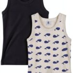 Petit Bateau A0dag Canotte Bambini e Ragazzi (Pacco da 2)-0