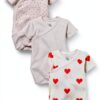 Petit Bateau A04o7 Body neonato manica corta Unisex - Bimbi 0-24 (Pacco da 3)-0