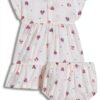 Petit Bateau Abito A Maniche Corte E Bloomer Bimba 0-24,-2