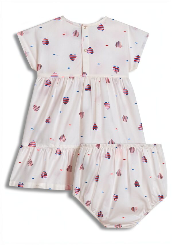 Petit Bateau Abito A Maniche Corte E Bloomer Bimba 0-24,-2