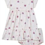 Petit Bateau Abito A Maniche Corte E Bloomer Bimba 0-24,-0