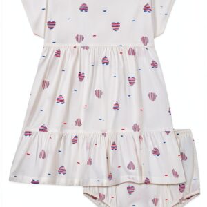 Petit Bateau Abito A Maniche Corte E Bloomer Bimba 0-24,-0