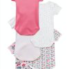 Petit Bateau Body A Maniche Corte Bimba - Pacco da 5 con Variante 1-1