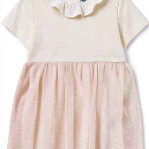 Petit Bateau Abito A Maniche Corte Bimba-0