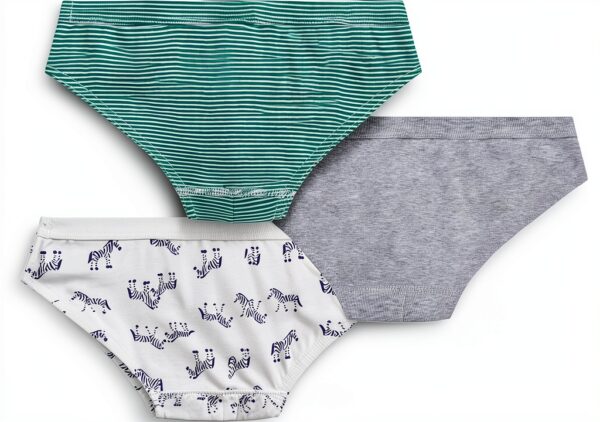 Petit Bateau Set di Slip per Bambini in Cotone con Stampa Zebra, Multicolore, 6 Anni-1