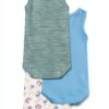 Petit Bateau A0cxj Body Senza Maniche Unisex - Bimbi 0-24 (Pacco da 3)-1