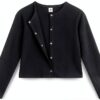 Petit Bateau Cardigan Donna in Cotone Tinta Unita, per Fumare., S-2