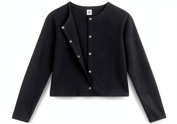 Petit Bateau Cardigan Donna in Cotone Tinta Unita, per Fumare., S-2