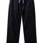 Petit Bateau Pantaloni Dritti per Bambini in Velluto Tinta Unità-0