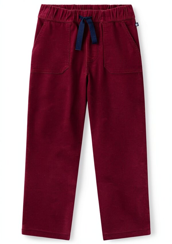 Pantaloni Petit Bateau per bambini in velluto tinta unita, modello-0
