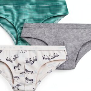 Petit Bateau Set di Slip per Bambini in Cotone con Stampa Zebra, Multicolore, 6 Anni-0