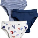 Slip Petit Bateau per bambini, set di 3 pezzi a coste e stampa cani,-0
