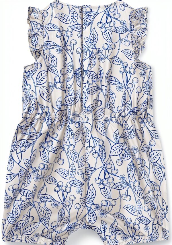 Petit Bateau Combicourt Bimba Tutina con Ciliegie Blu per Bambina 0-24-1